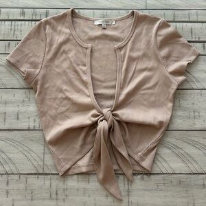 Tie front crop top